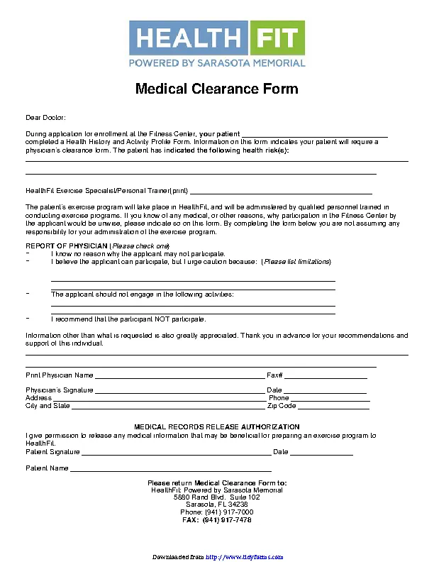Medical Clearance 