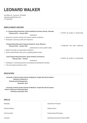 cover letter examples for compounding pharmacists