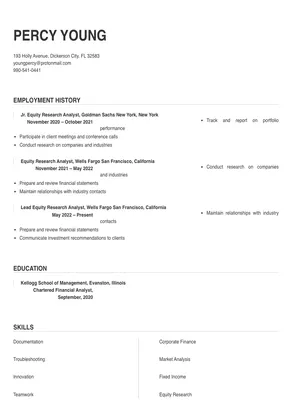 example cover letter for equity research analyst