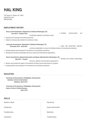 humanitarian jobs cover letter
