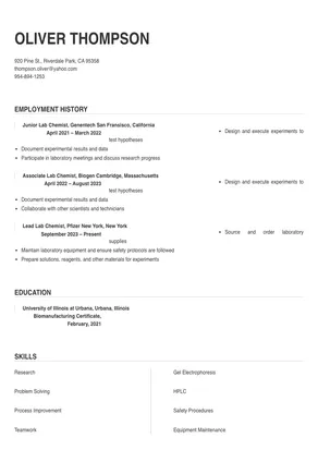 cover letter for laboratory chemist