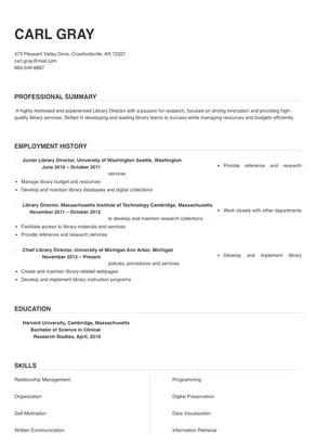 cover letter for library director job