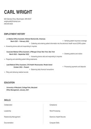medical office assistant resume template
