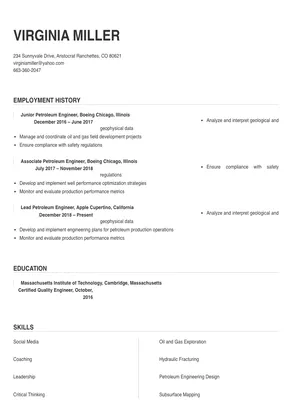 cover letter petroleum engineer