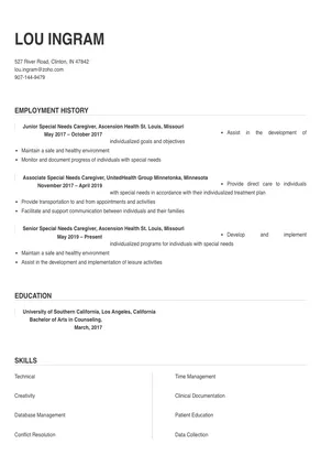 cover letter for special needs caregiver